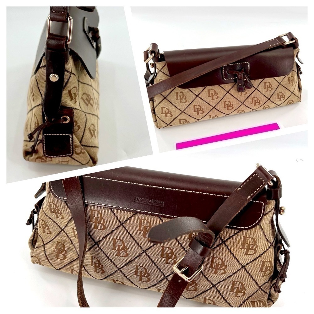 Dooney & Bourke Brown and Cream Shoulder Bag